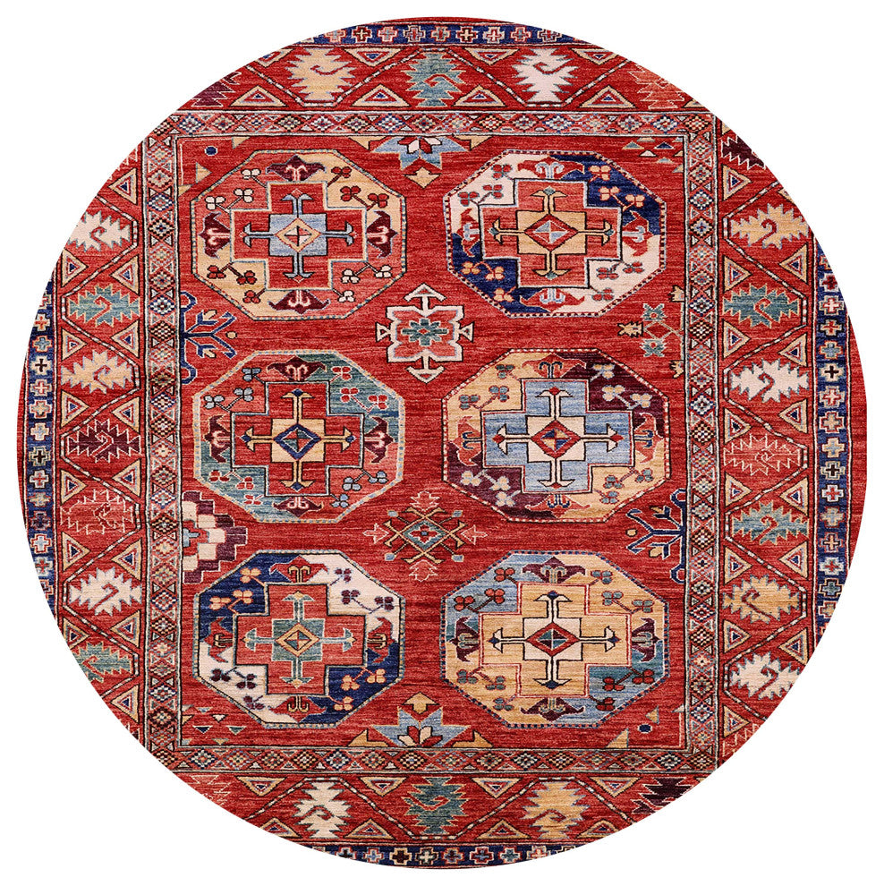 Ahgly Company Indoor Round Mid-Century Modern Area Rugs, 7' Round