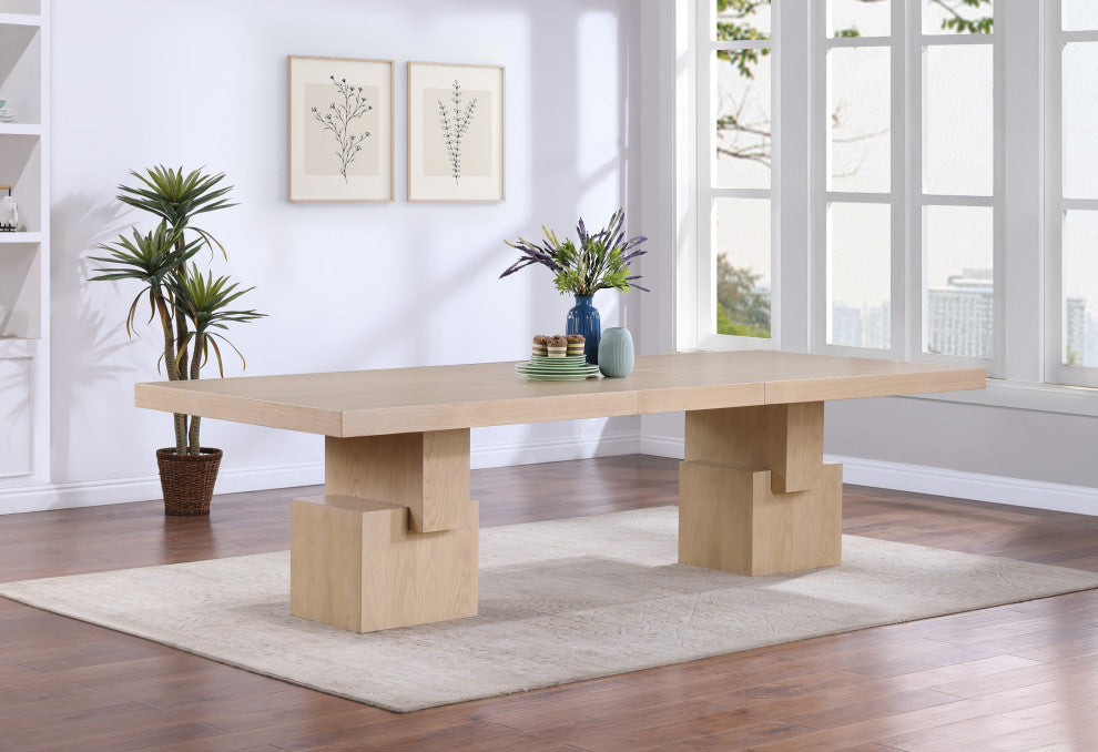 Anzio Oak Veneer Dining Table, Oak