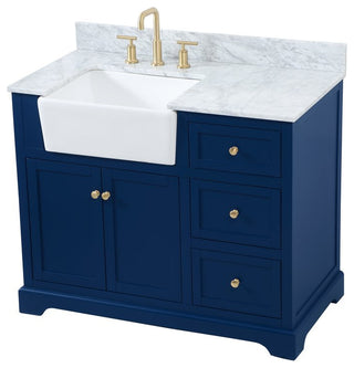 Home Living 22" Farmhouse Blue-Light Bathroom Vanity