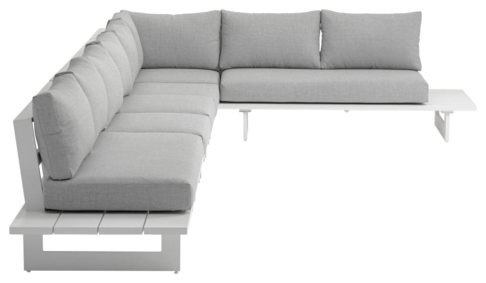 Maldives Grey Water Resistant Fabric Outdoor Patio Modular Sectional