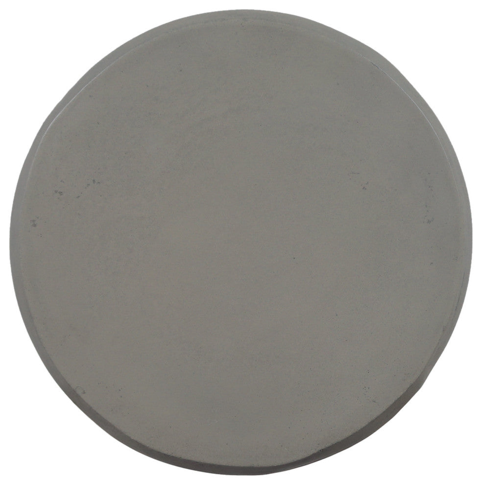 GDF Studio Alfreda Indoor 22" Light-Weight Concrete Side Table, Light Gray