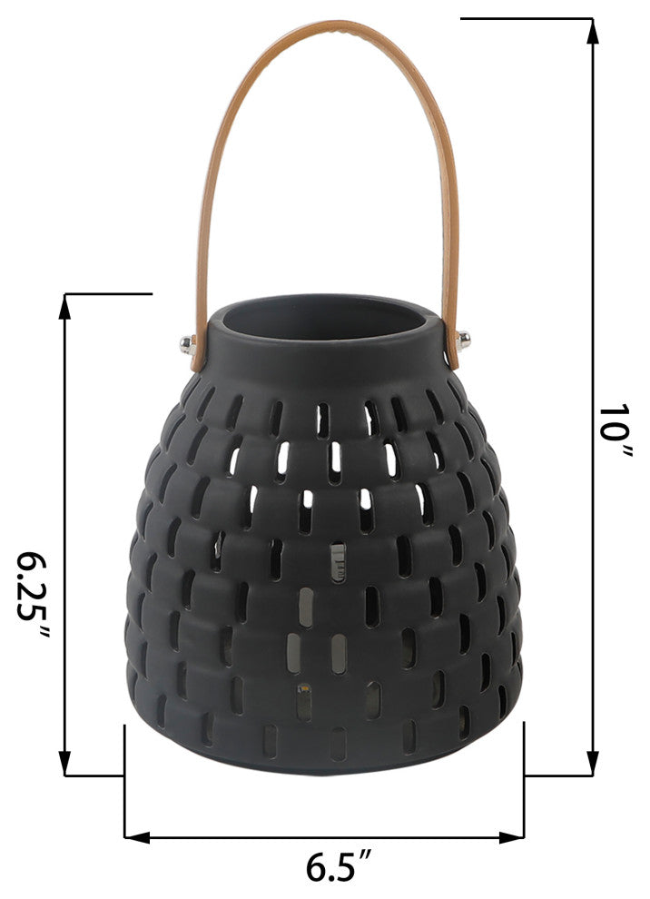 6In Led Honeycomb Ceramic Lantern