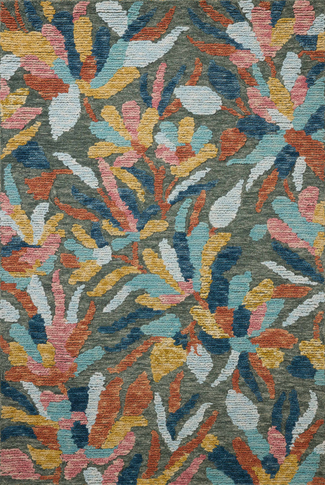 Loloi Tilly Green / Multi 7'-9" x 9'-9" Area Rug