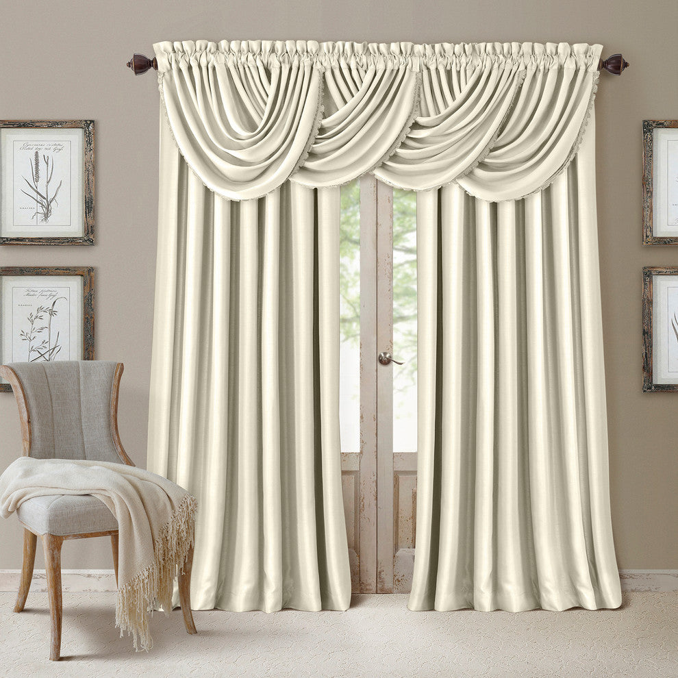 All Seasons Blackout Window Curtain, Ivory, 52 in. X 108 in.
