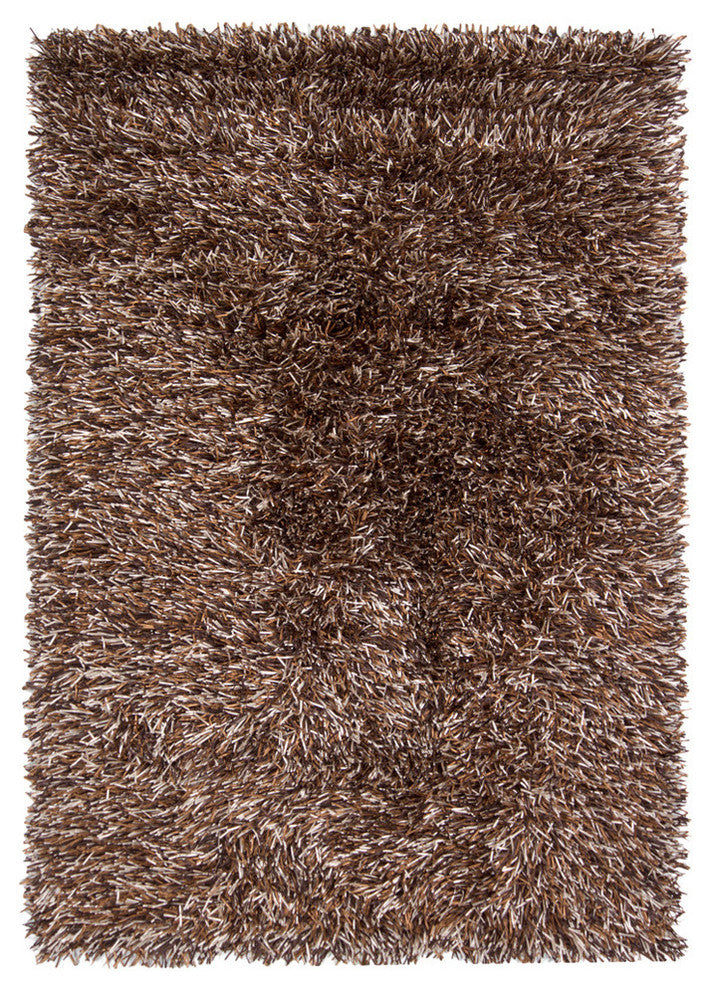 Iris Contemporary Area Rug, Brown, 7'9"x10'6" Rectangle