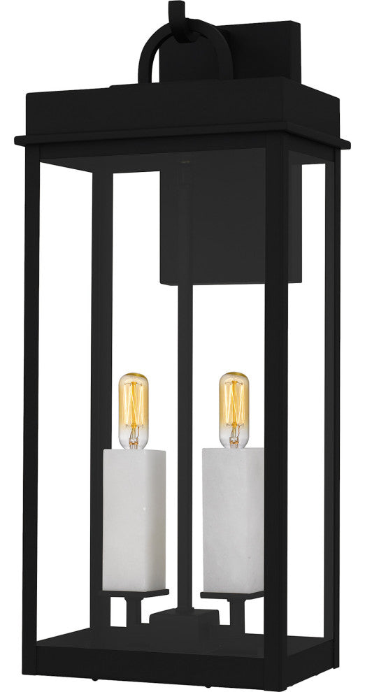 Quoizel CAM8409 Carmen 2 Light 22" Tall Outdoor Wall Sconce - Matte Black