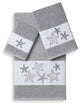 Linum Home Textiles Lydia 3-Piece Embellished Towel Set, Light Gray