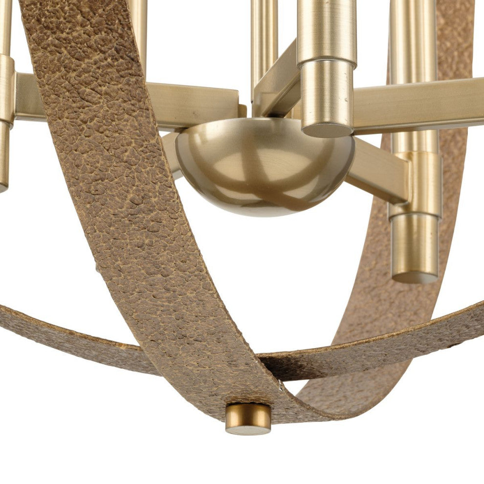 Allegheny Collection Six-Light Rustic Chandelier, Soft Gold