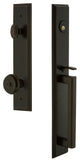 Carre' 1-Piece Dummy Handleset, D Grip and Bouton Knob, Timeless Bronze, 848912