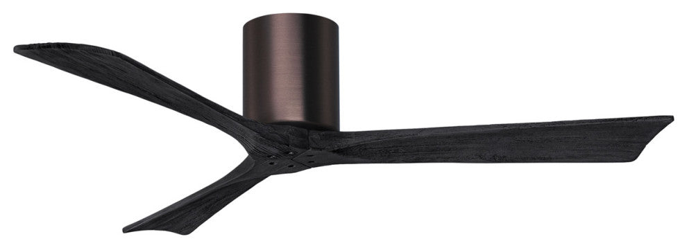 Matthews Fan, Irene-3H Ceiling Fan, Brushed Bronze, 52-Inch, Matte Black Blades