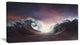 "Dark Parting Ocean With Colorful Clouds" Seashore Wall Art, 32"x16"