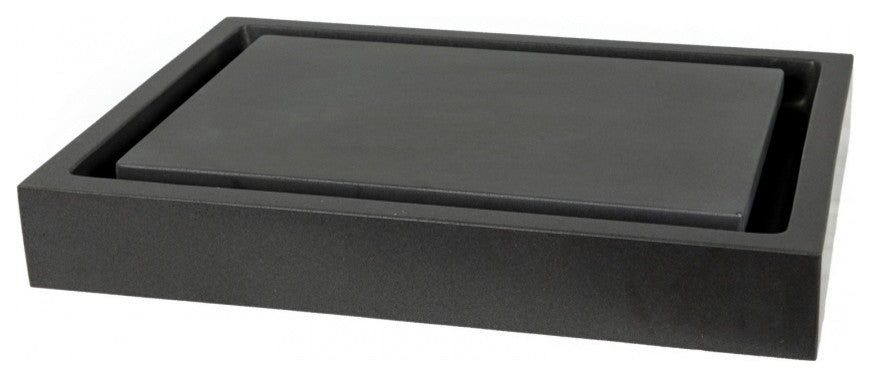 Eden Bath EB_S006LS-H Rectangular Infinity Pool Sink In Honed Lava Stone