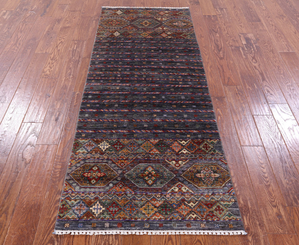 Runner Khorjin Super Kazak Hand Knotted Rug 2' 9" X 7' 2" - Q12380