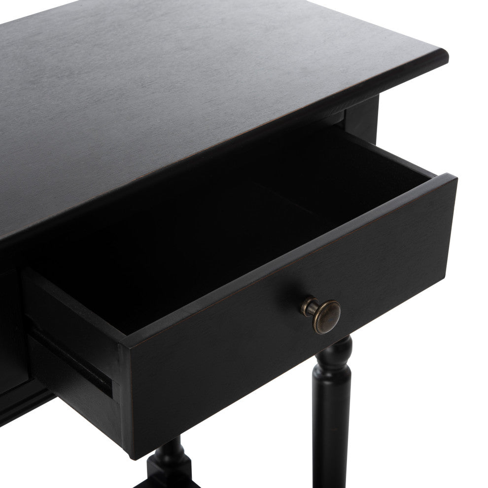 Safavieh Rosemary 2-Drawer Console, Distressed Black