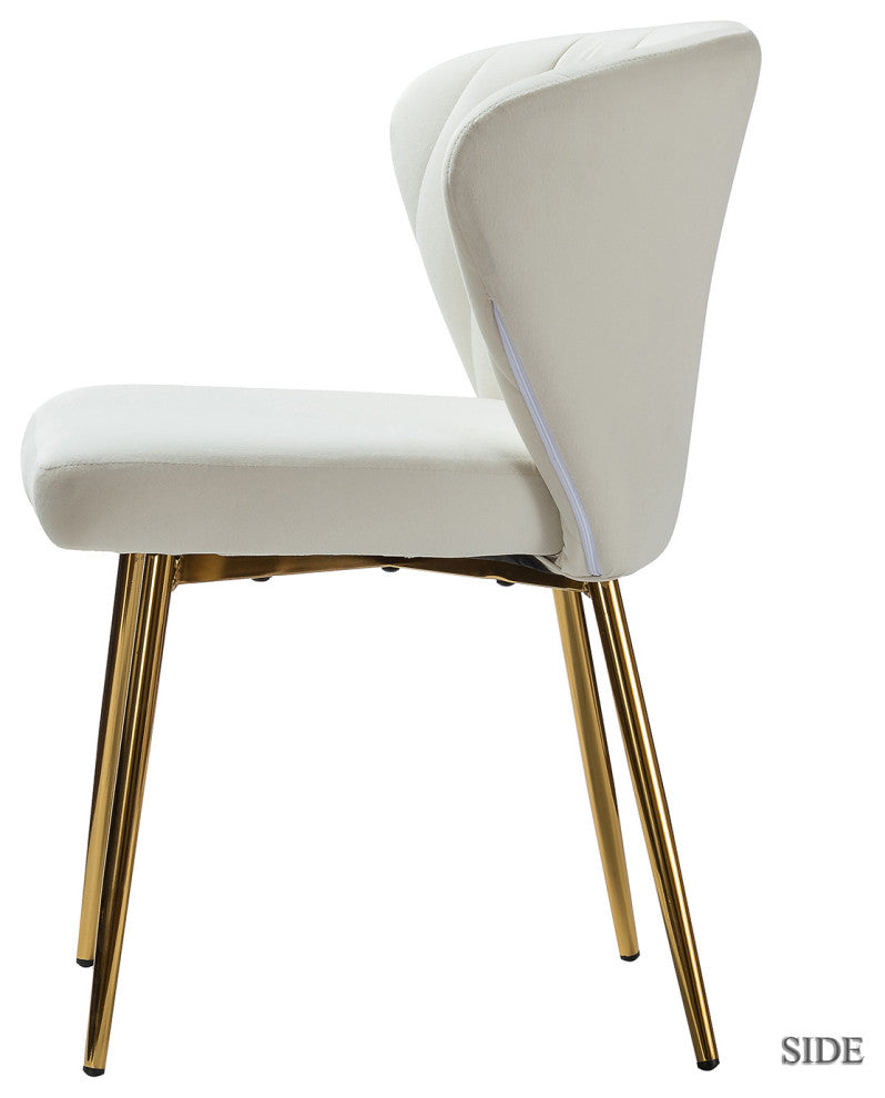 Milia Dining Chair Set of 4, Ivory