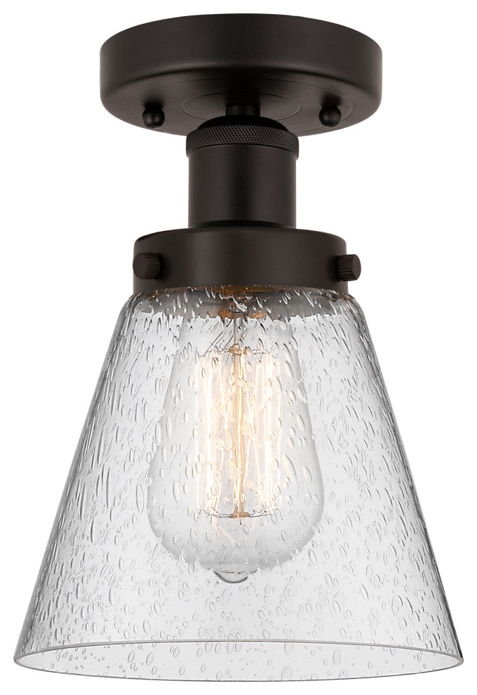 Cone 1-Light 6.5" Semi-Flush Mount Oil Rubbed Bronze