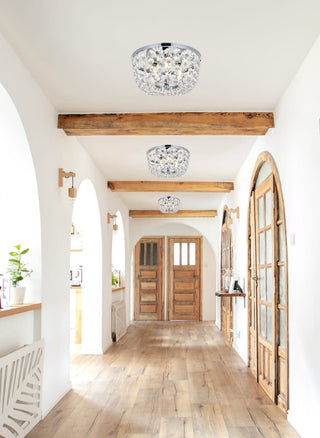 Elegant Lighting 1109F10 Cora 3 Light 10"W Semi-Flush Bowl - Black