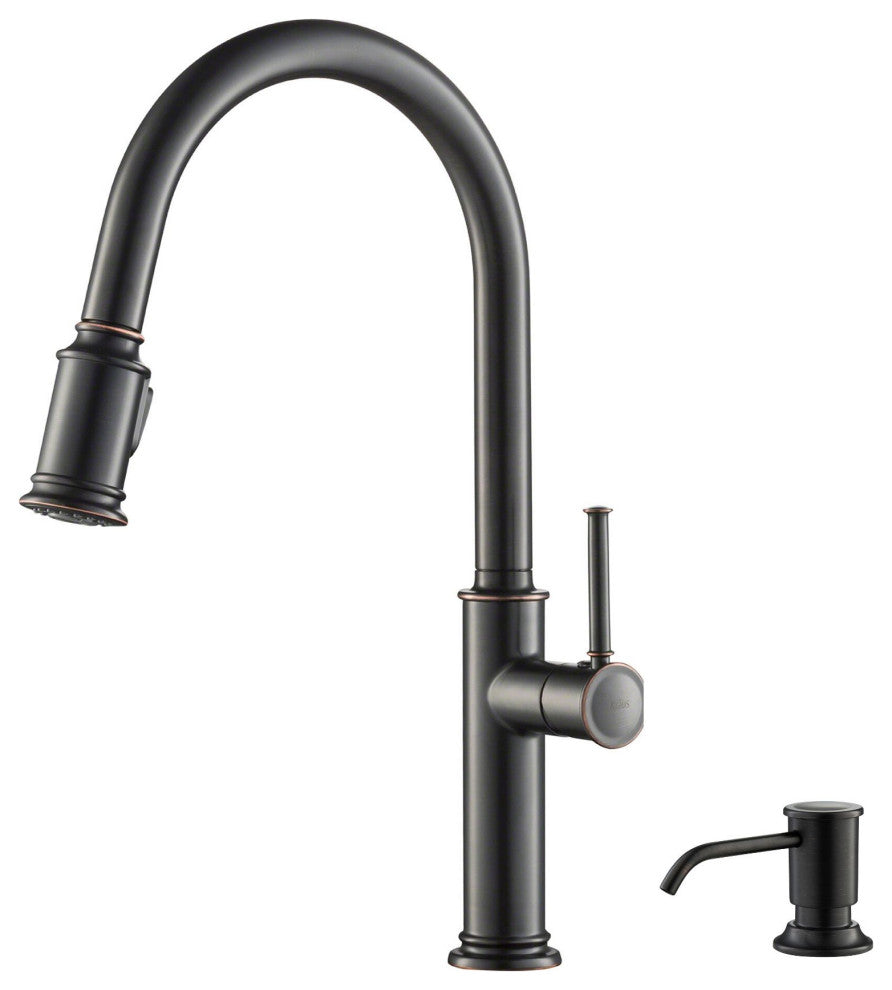 Sellette Pull-Down Kitchen Faucet, Spot-Free Stainless Steel, Soap Dispenser