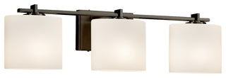 Fusion Era 3-Light Bath Bar, Oval, Bronze, Opal, LED