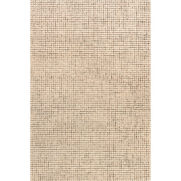 Melrose Checked Wool Area Rug, Cream 8''x10''