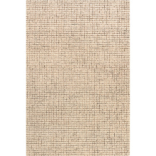 Melrose Checked Wool Area Rug, Cream 8'x10'