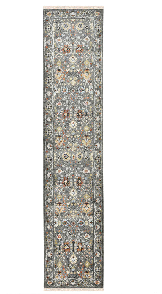 Bristol Maneux Area Rug Gray, 2'8" X 8'