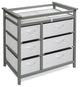 Modern Baby Changing Table with 6 Storage Baskets and Pad, Gray
