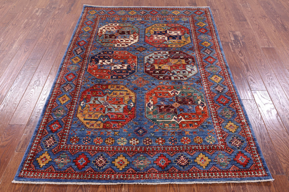 Handmade Bokhara Wool Rug 4' 10" X 7' 1" - Q12657