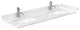 Maroni 60" Light Straw Double Vanity, LV Carrara Cultured Marble Top