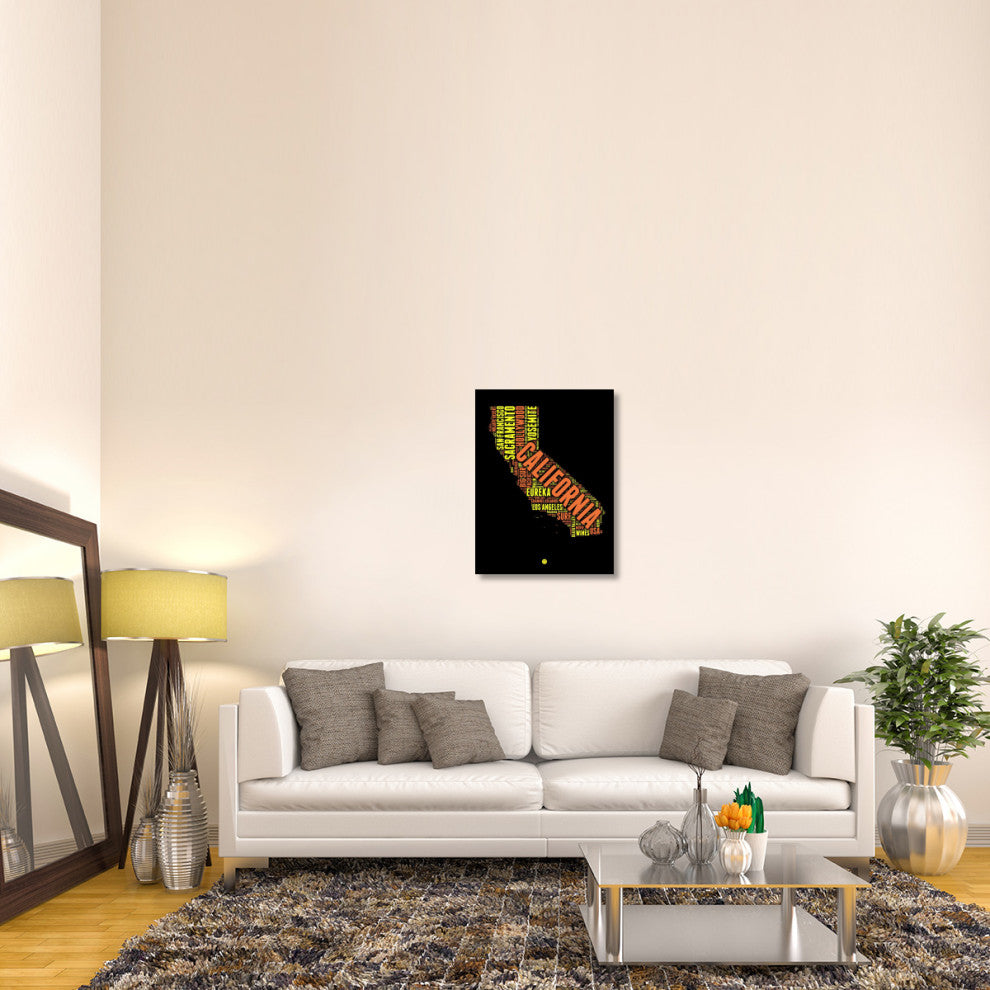 "California Word Cloud 1" Fine Art Print