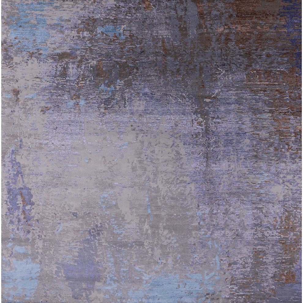 Ahgly Company Indoor Square Mid-Century Modern Area Rugs, 4' Square
