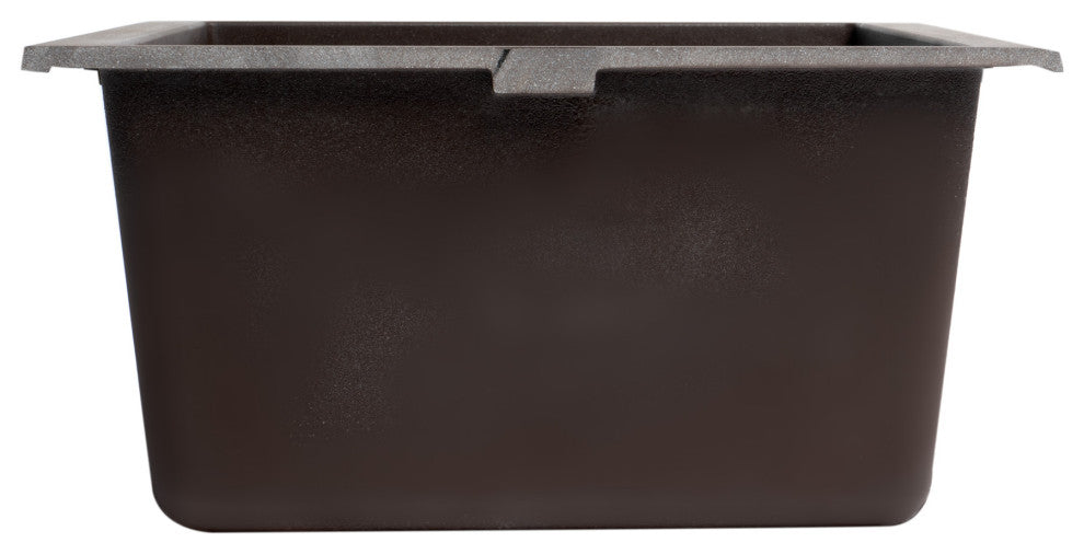 Chocolate 17" Undermount Rectangular Granite Composite Kitchen Prep Sink
