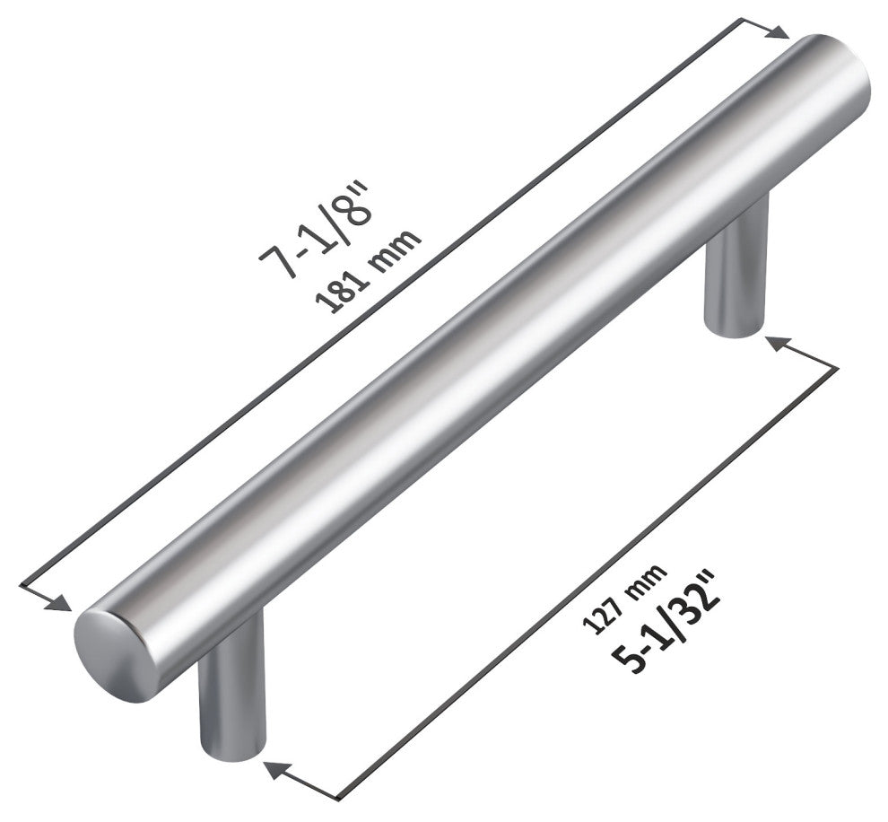 Dowell Series 3001 Handles, 128mm/5" CTC, Chrome, 10-Pack