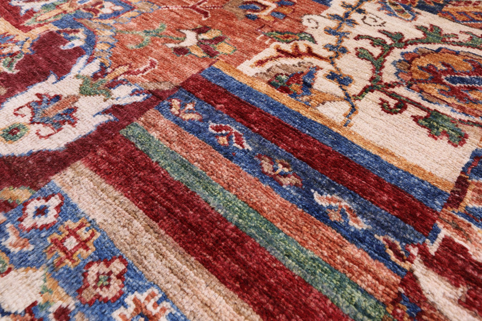 2' 10" X 8' 4" Hand-Knotted Super Kazak Runner Wool Rug Q10182