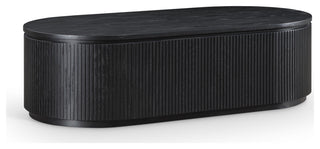 Moana Wood Storage Coffee Table, Black, 52" W X 26" D