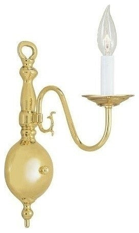 Livex Lighting 1 Light Polished Brass Wall Sconce - 5001-02