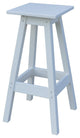 Poly Lumber Bar Stool, White, Bar Height, Square