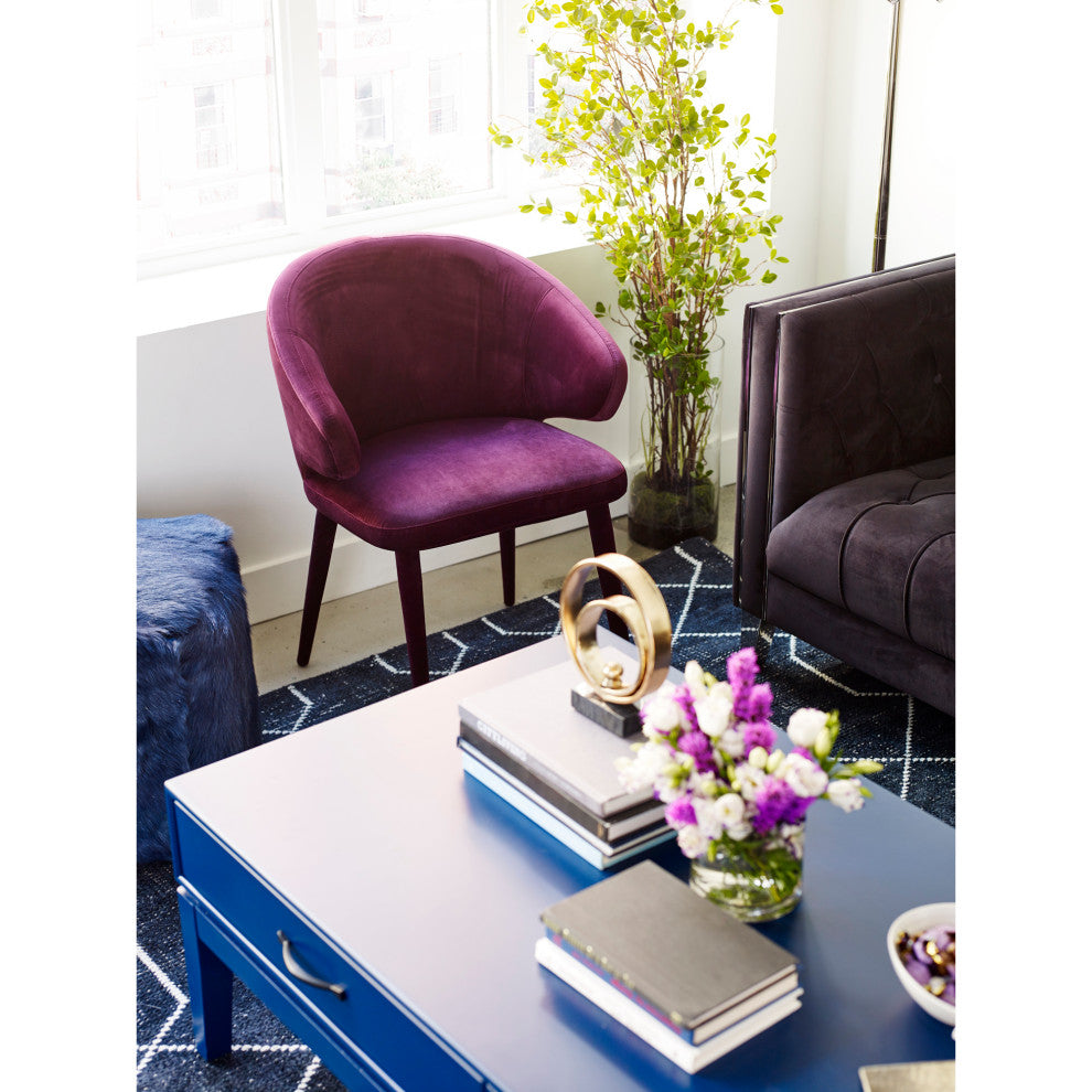 Art Deco Stewart Dining Chair Purple - Purple
