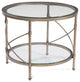 Harrison Round End Table - Antique Gold