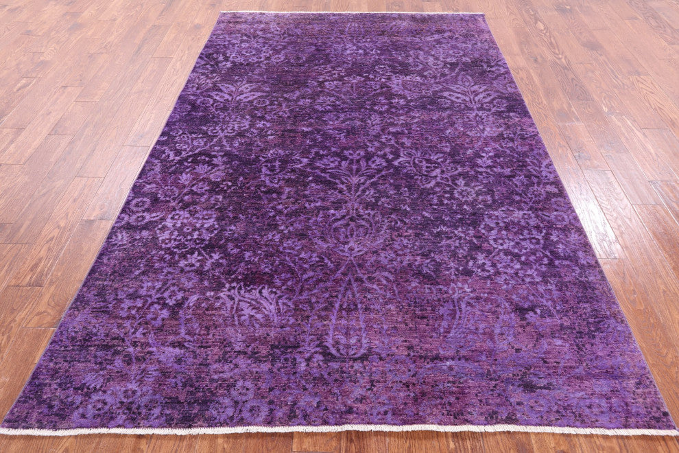 5' 10" X 8' 8" Handmade Wool & Silk Modern Rug - Q12736