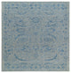 Gray Fine Jacquard Hand Loomed Wool and Plant Based Silk Square Rug 11'10"x12'0"