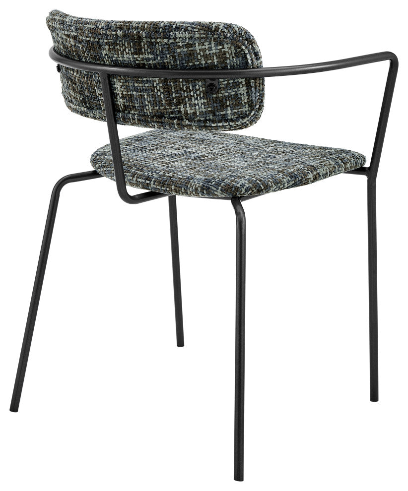 Alivia Fabric Dining Side Arm Chair,, Set of 2, Allure Gray