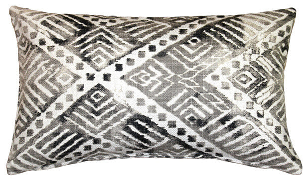 Pillow Decor - Tangga Gray Throw Pillow 12X20