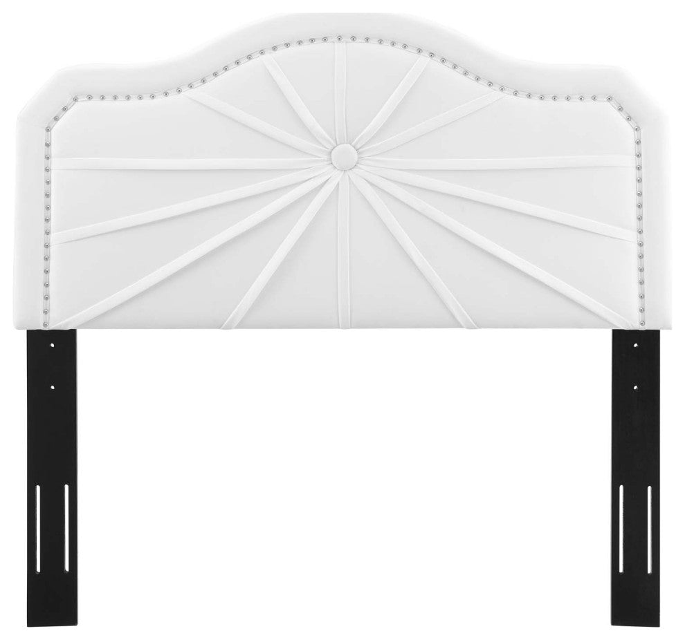 Headboard, King Size, Velvet, White, Modern Contemporary, Bedroom Master Suite