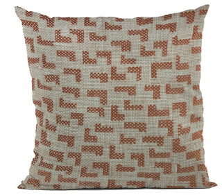Plutus Brown Beige Angles Abstract Luxury Throw Pillow, 16"x16"