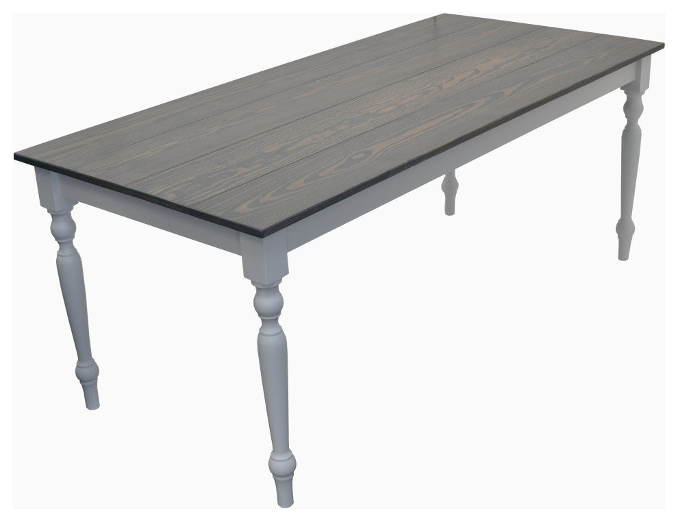 Lewis Farmhouse Table with Turned Legs, 54