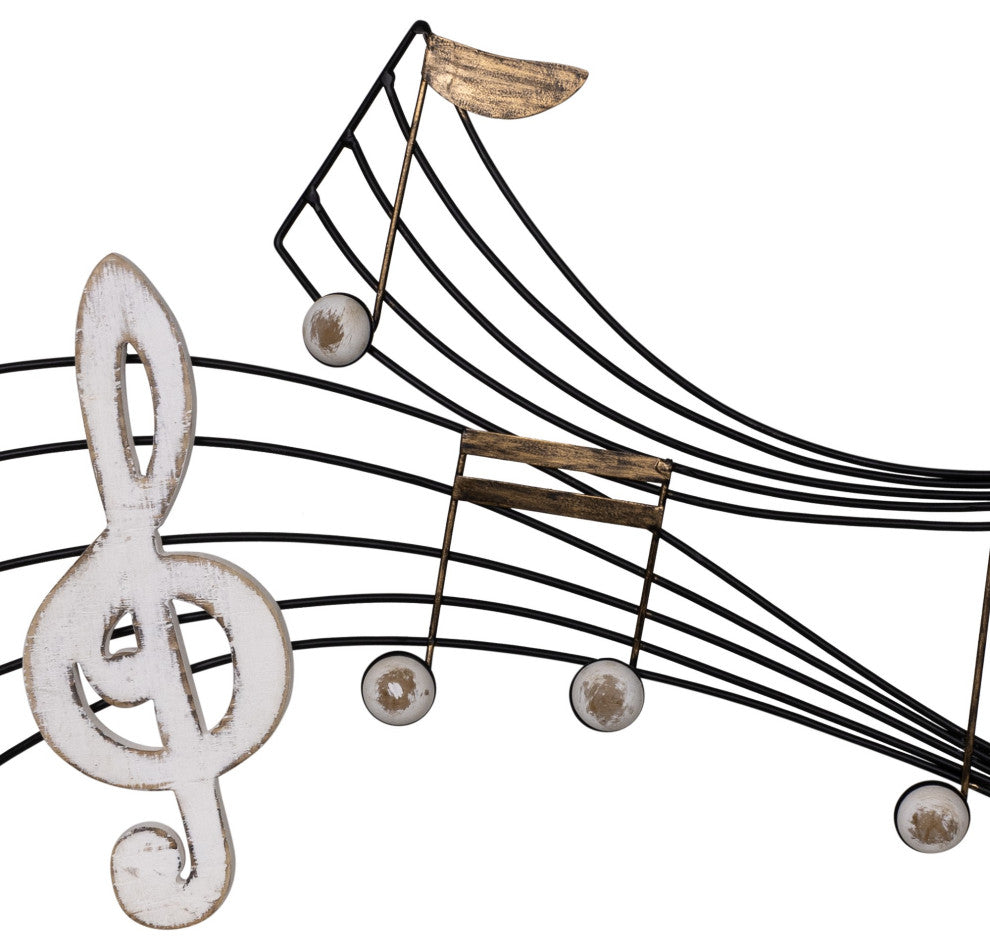 Metal Flowing Musical Bars D"cor Piece