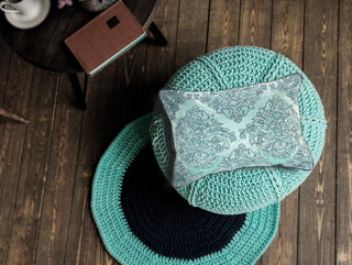 Mint and Gray Decorative Throw Pillow