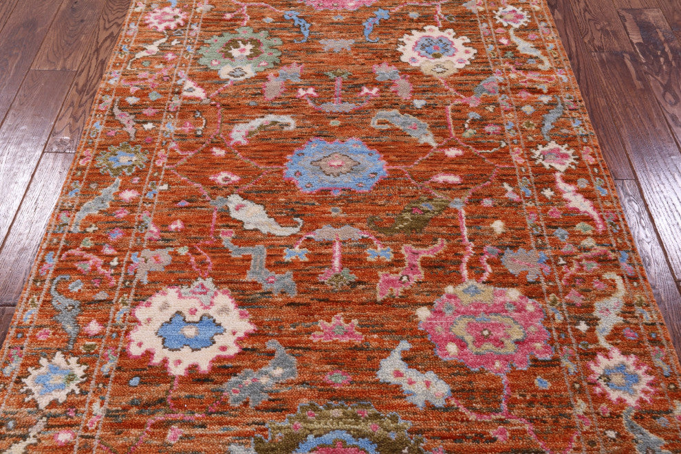 4' 2" X 6' 3" Turkish Oushak Handmade Wool Rug - Q13668