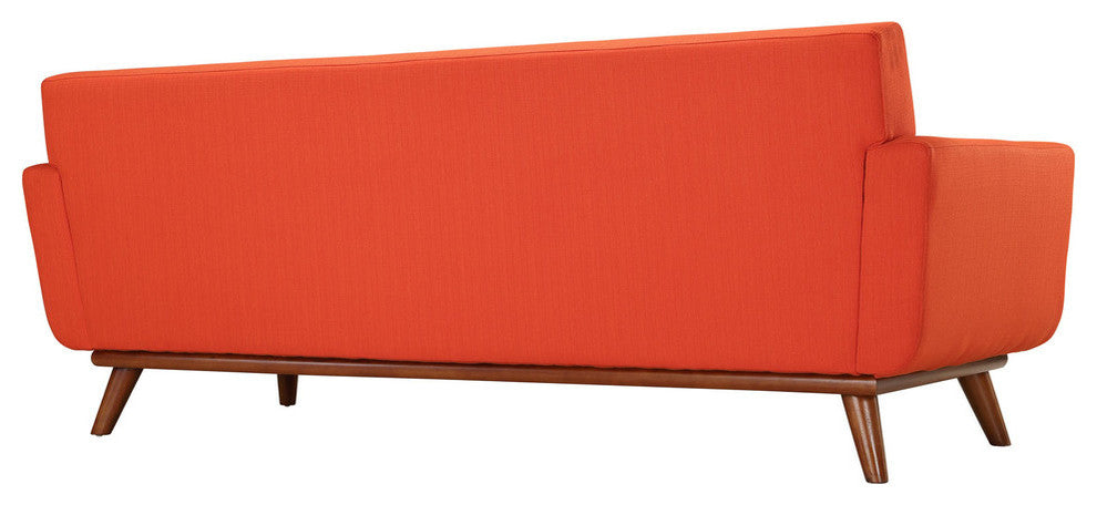 Modern Contemporary Armchair and Sofa, 2-Piece Set, Red